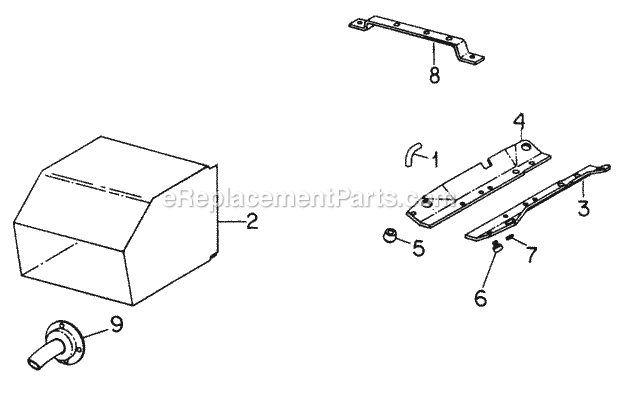 Engine Mounting & Air Duct Diagram and Parts List for 482 144-482-100, 143-482-399, 144-482-399, 205058 Cub Cadet Lawn Tractor
